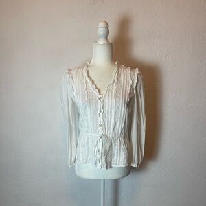 Marc by Marc Jacobs white bottom down blouse shirts size 4